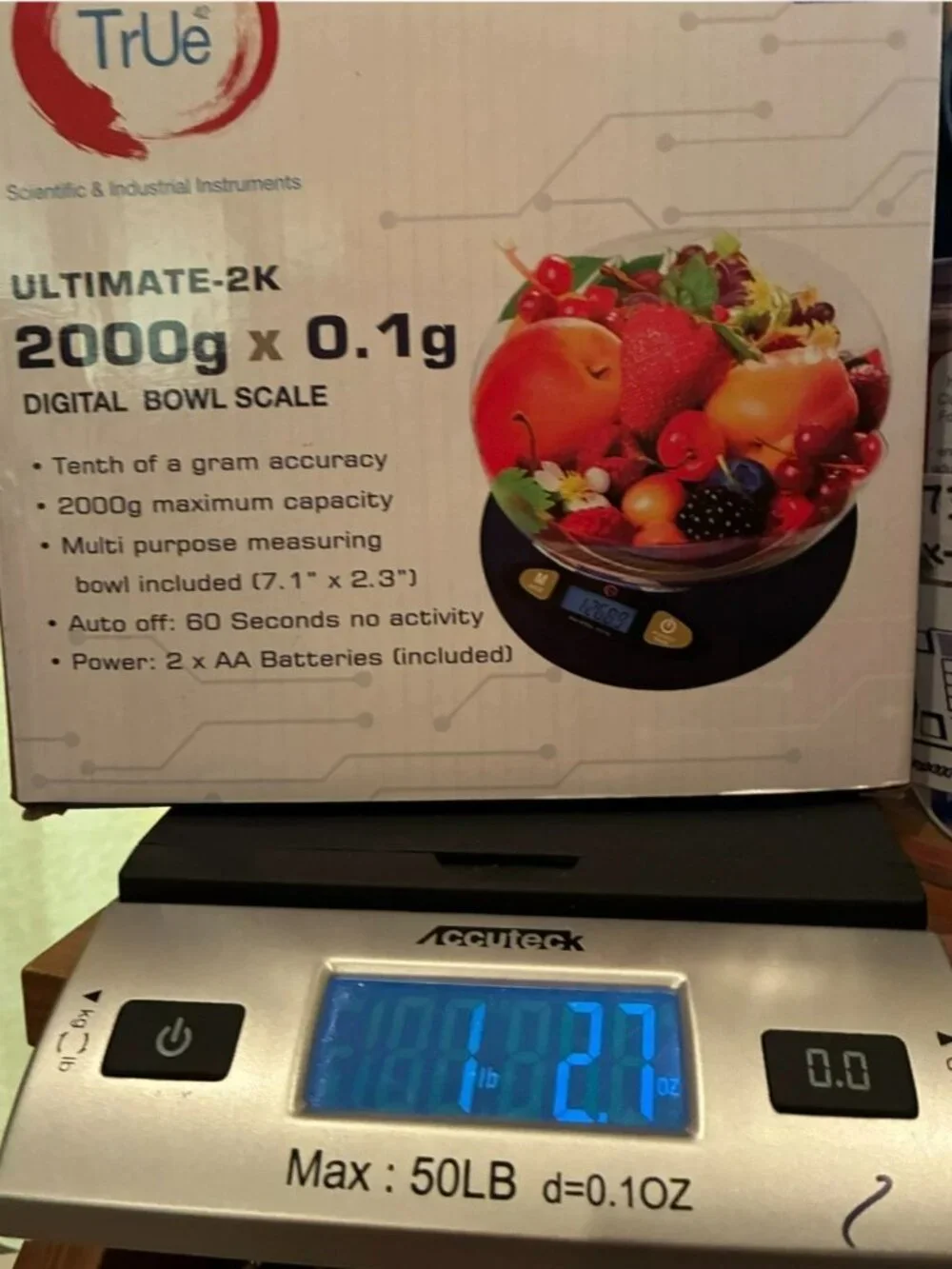 Digital Bowl Scale 2000 grams Dishwasher Safe